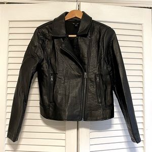 Black vegan leather jacket